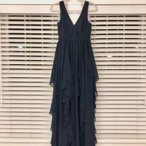 Lulu’s Navy Ruffle Gown